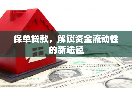 秦皇岛保单贷款，解锁资金流动性的新途径