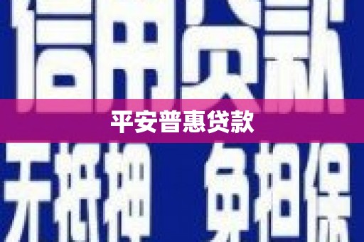 永靖平安普惠贷款