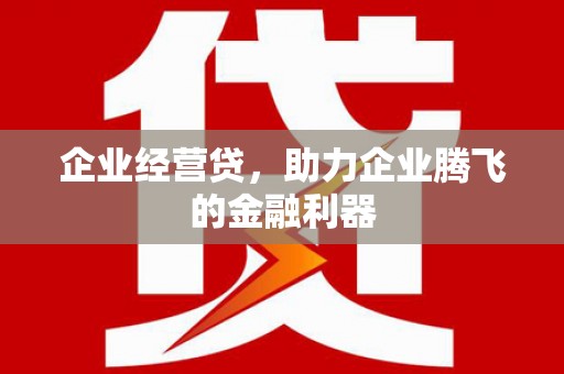 肥西企业经营贷，助力企业腾飞的金融利器