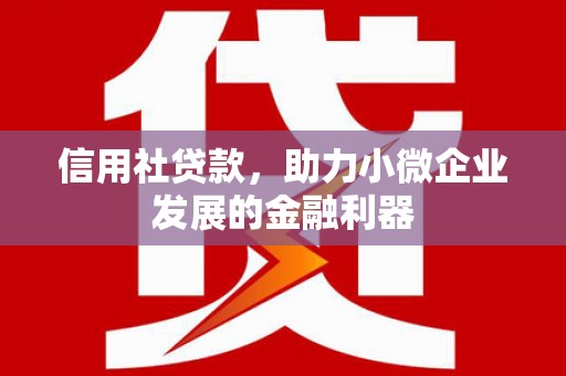延津信用社贷款，助力小微企业发展的金融利器
