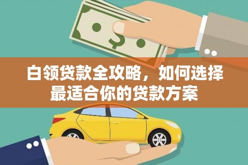 张家川白领贷款全攻略，如何选择最适合你的贷款方案